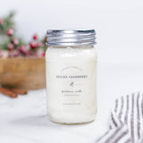 Spiced Cranberry - Soy Wax Mason Jar Candle: 8 oz