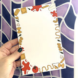 Pasta Notepad – Italian Food Border, Gift for Foodies