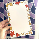 Pasta Notepad – Italian Food Border, Gift for Foodies