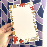 Pasta Notepad – Italian Food Border, Gift for Foodies