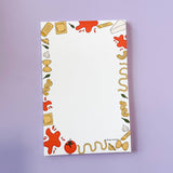 Pasta Notepad – Italian Food Border, Gift for Foodies