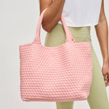 Sky's The Limit - Medium Woven Neoprene Tote: Cream