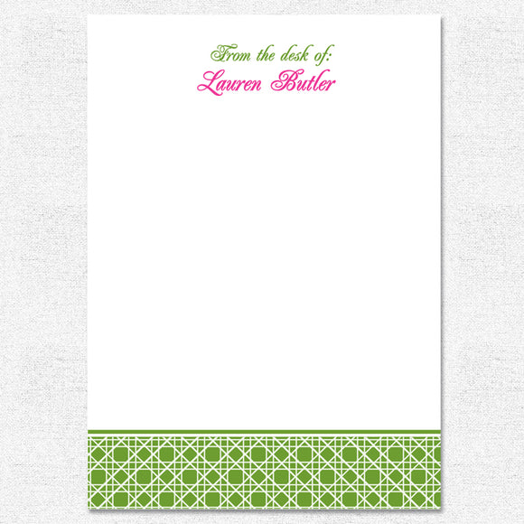 Green Caning Notepad