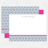 Gray Big Dots Stationery