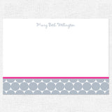 Gray Big Dots Stationery