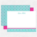 Teal Caning Stationery