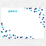 Blue Confetti Stationery