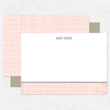 Coral Linen Stationery