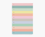 Numbered Color Block Large Notepad