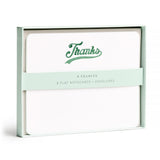 Varsity Thanks Flat Notecard Set, 8 Cards & Envelopes