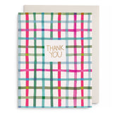 Happy Plaid Thank You Boxed Card Set, Set of 6