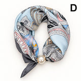 Silk Feel Pearl Magnetic Clasp Scarf Necklace | 40NK9802: B