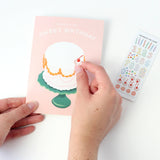 Sticker Scene Card - Decorate a Cake