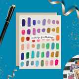 Happy Swatches Colorful Birthday Card