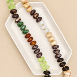 MULTI IRREGULAR BEADED NECKLACE | 40NK9800: A