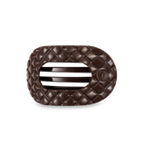 Flat Round Hair Clip | Medium | Truly Taupe Quilted