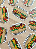 Chicago Hot Dog “Never Ketchup” Vinyl Sticker