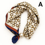 Silk Feel Pearl Magnetic Clasp Scarf Necklace | 40NK9802: B