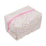 DITSY QUILTED COTTON FLORAL COSMETIC POUCH BAG | 40P557: Blue