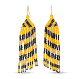 Sale - Long Game Day Earrings: Blue/White