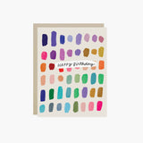 Happy Swatches Colorful Birthday Card