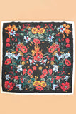 LARGE FLORAL PRINT BANDANA SCARF | 40SC651: OFF WHITE