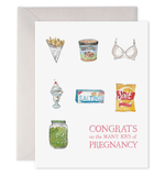 Preggie Snacks Greeting Card: 4.25 X 5.5 INCHES