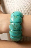 Color-Block Acrylic Stretch Cord Bracelet | 40B5195: Pink