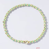 BOHO COLORFUL BALL BEADED BRACELET | 40B5223: Black