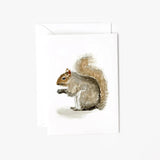 Squirrel woodland mini enclosure notecard