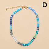 Natural Stone Semi-Precious Glass Mixed Necklace | 40NK9694: A