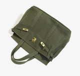 Handmade Premium Cotton Canvas Boat Bag Solid Color Preorder: Olive Green