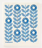 Blue Sunflowers Swedish Dishcloth