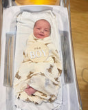 Teddy Bear Bamboo Muslin Swaddle Baby Blanket