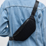 Aim High  Woven Neoprene Belt Bag: Black