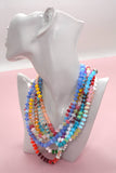 Natural Stone Semi-Precious Glass Mixed Necklace | 40NK9694: A