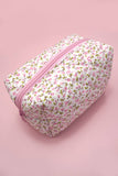 DITSY QUILTED COTTON FLORAL COSMETIC POUCH BAG | 40P557: LAVENDER