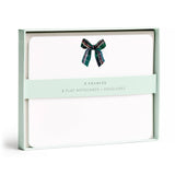 Plaid Bow Flat Notecard Set, 8 Cards & Envelopes