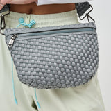 Ethereal - Woven Neoprene Crossbody Bag: Olive