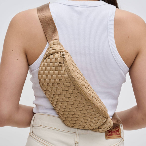 Aim High  Woven Neoprene Belt Bag: Nude