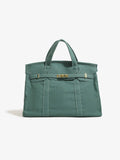 Handmade Premium Cotton Canvas Boat Bag Solid Color Preorder: Olive Green