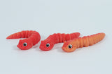 Fidget Friends Hognose Snake – 3D Printed Toy - 2 Colors: Red/Orange