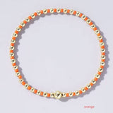 BOHO COLORFUL BALL BEADED BRACELET | 40B5223: Black