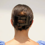 Flat Rectangle Hair Clip | Large | Jet Black