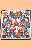 LARGE FLORAL PRINT BANDANA SCARF | 40SC651: OFF WHITE