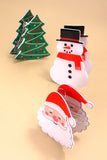 CHRISTMAS TREE SANTA SNOWMAN HAIR CLAW CLIPS | 40H821: SNOWMAN