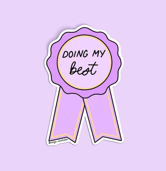 Doing my best award sticker