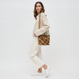 Sky's The Limit - Small Woven Neoprene Crossbody: Cream