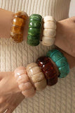 Color-Block Acrylic Stretch Cord Bracelet | 40B5195: Green