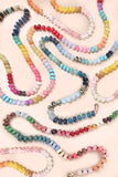 NATURAL AGATE GLASS SEMI PRECIOUS BEAD NECKLACE | 80N896: 1A